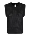 Seventy Openwork Vest In Black