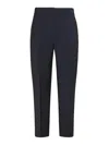 Seventy Navy Blue Trousers In Fresh Wool In Azul