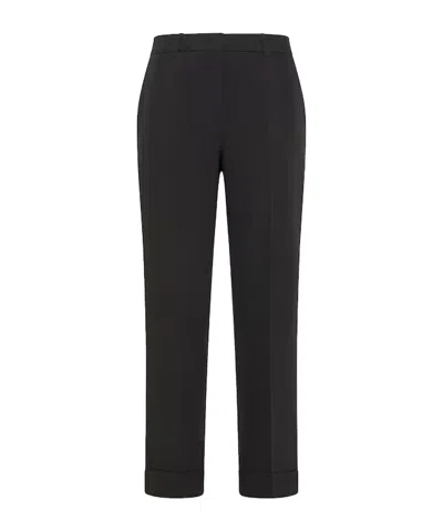 Seventy Cuffed Pleated Trousers In Black