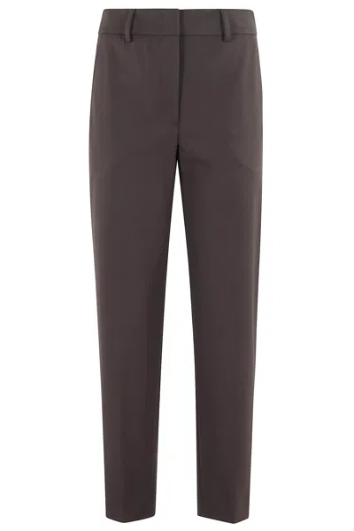 Seventy Straight Leg High-waist Pants With Four-pocket Design In Brown