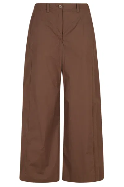 Seventy Wide-leg Casual Pants In Brown