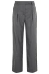 Seventy High-waisted Flannel Pants With Tailored Darts And Side Pockets In Gray