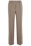 Seventy Herringbone Tailored Trousers In Brown