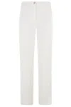 Seventy Comfortable Stretch Cotton Trousers In Panna