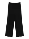 Seventy Black Wool Blend Wide-leg Trousers  In Black