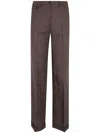 Seventy Houndstooth-pattern Wool Trousers In Brown