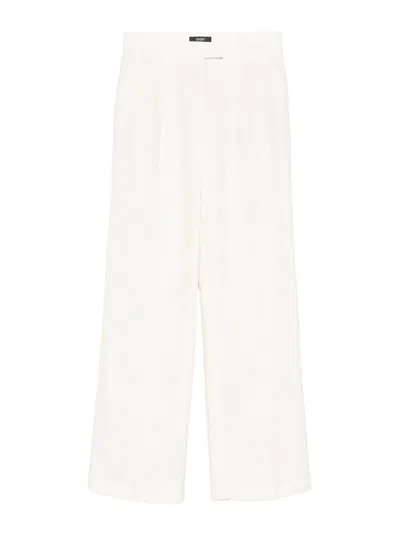 Seventy Pants In White Cotton Wide In Neutral