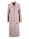 Seventy Patch-pockets Buttoned Single-breasted Coat In Pink