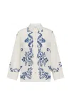 Seventy Patterned Buttoned Shirt In White