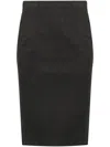 Seventy Side Slit Skirt In Grey