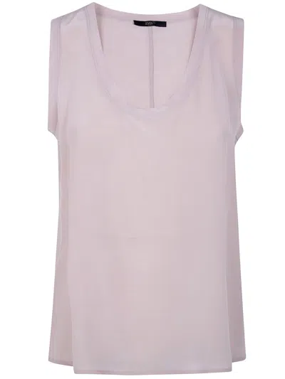 Seventy Mixed Silk Sand Wash Top In Purple