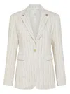 Seventy Pinstripe Single-breasted Jacket In White
