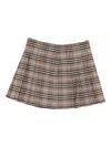 Seventy Plaid Pleated Mini Skirt In Brown