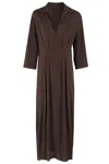 Seventy Midi Dress In Chocolate Brown