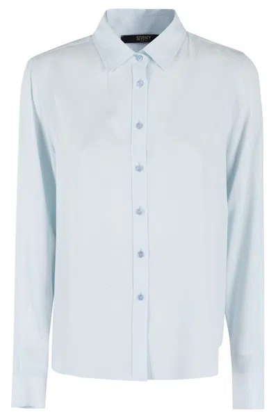 Seventy Plain Crepe Shirt With Silk Mix In White