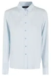 Seventy Plain Crepe Shirt With Silk Mix In White