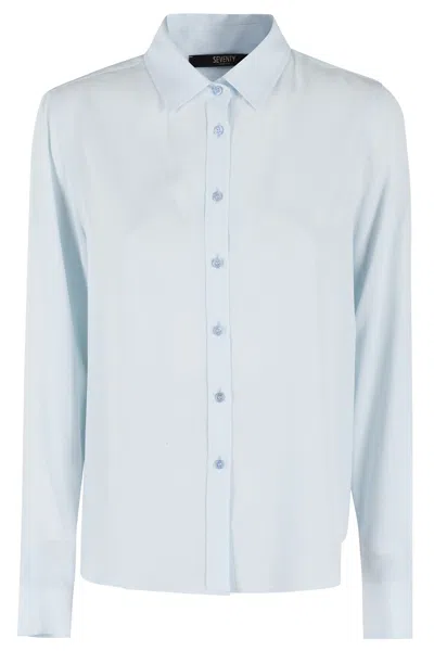 SEVENTY SEVENTY PLAIN CREPE SHIRT WITH SILK MIX