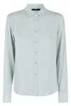 Seventy Plain Crepe Shirt With Silk Mix In White
