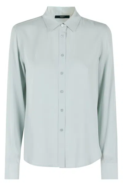 SEVENTY SEVENTY PLAIN CREPE SHIRT WITH SILK MIX