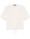 Seventy Cream T-shirt Shirt With Drawstring Ties At The Hem In Nude