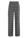 Seventy High-waisted Straight Leg Pants With Prince Of Wales Pattern In Gray