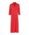 Seventy Plain Crepe Dress With Silk Blend In Red