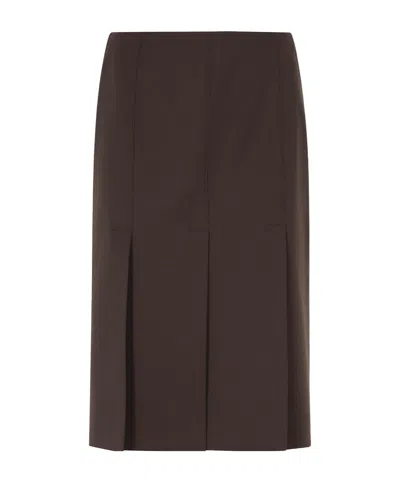 Seventy Pleated Skirt In Brown