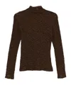Seventy Lace High-neck Sweater In Brown