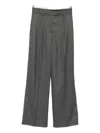 Seventy Pleated Wide-leg Trousers In Gray