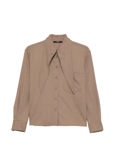 Seventy Pointed-collar Shirt In Brown