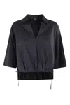 Seventy Drawstring Blouse In Nero