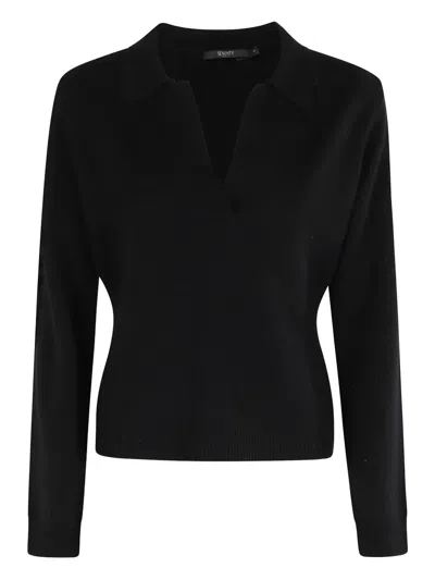 Seventy Polo-neck Knit Top In Black