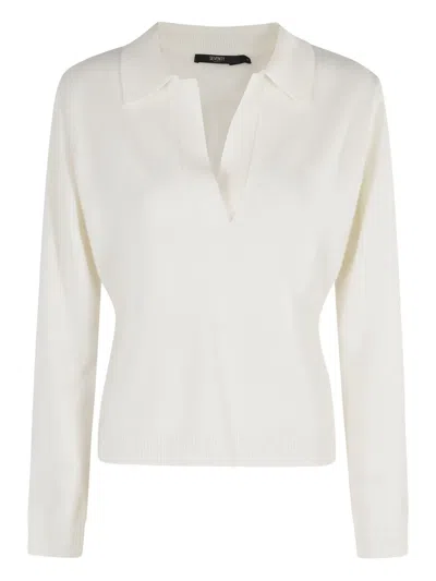 Seventy Polo-neck Knitted Top In White
