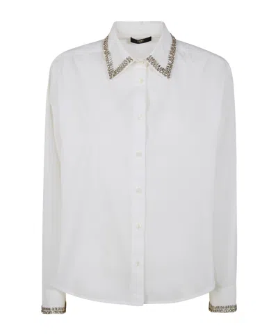 Seventy Popeline Embroidered Stones Shirt In White