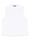 Seventy Poplin Top In White