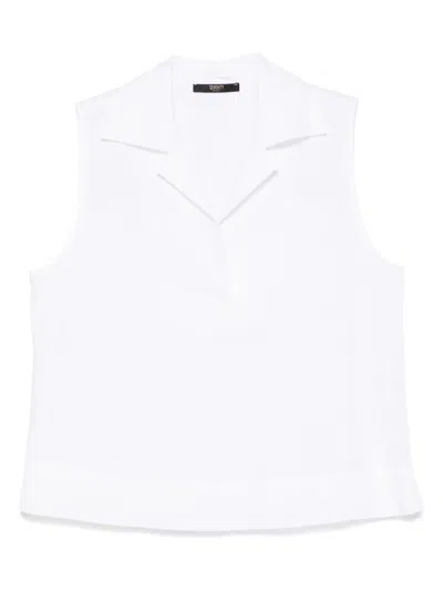 Seventy Poplin Top In White