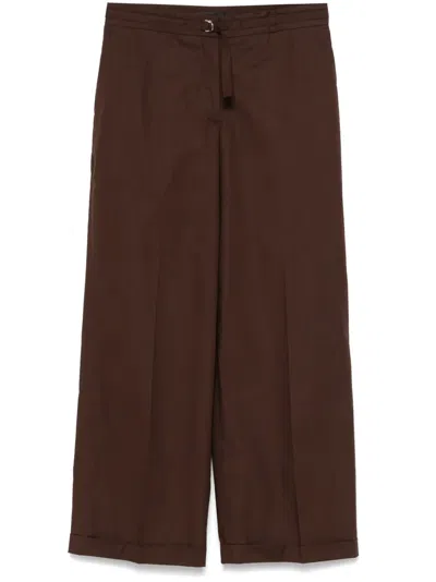 Seventy Poplin Trousers In Brown