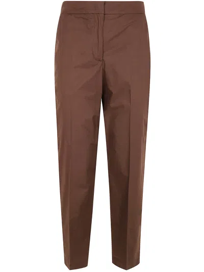 Seventy Pressed Crease Trousers In Dark Brown