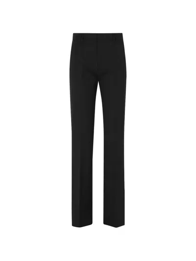 Seventy Pressed-crease Belt-loops Trousers In Black
