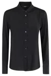 Seventy Refined Black Shirt With Regular Collar In Black