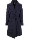 Seventy Revers Long Down Jacket With Belt