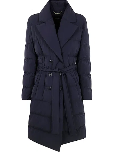 SEVENTY SEVENTY REVERS LONG DOWN JACKET WITH BELT