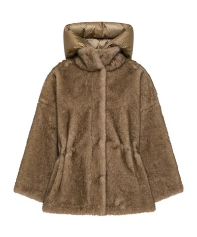 Seventy Reversible Faux Fur Hooded Jacket In Multi
