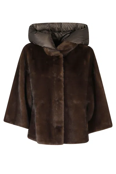 Seventy Reversible Plush Faux Fur Polyester Jacket In Black