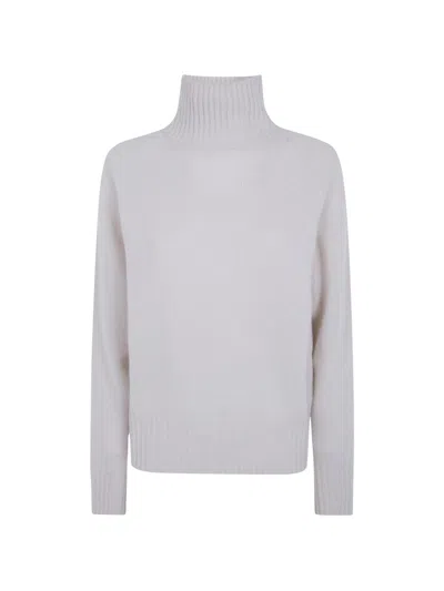 Seventy Ribbed Turtleneck Knitted Sweater In White