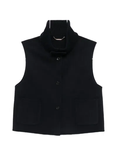 Seventy Ribbed-collar Button-up Jacket In Black