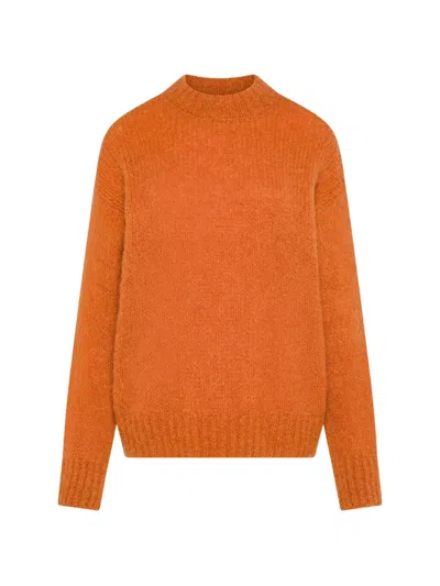 Seventy Ribbed-knit Drop-shoulder Sweater In Orange