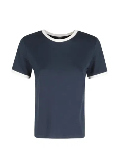 Seventy Ringer-detail T-shirt In Blue