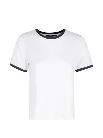 Seventy Ringer-detail T-shirt In White
