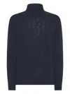 Seventy Roll-neck Cable-knit Sweater In Blue